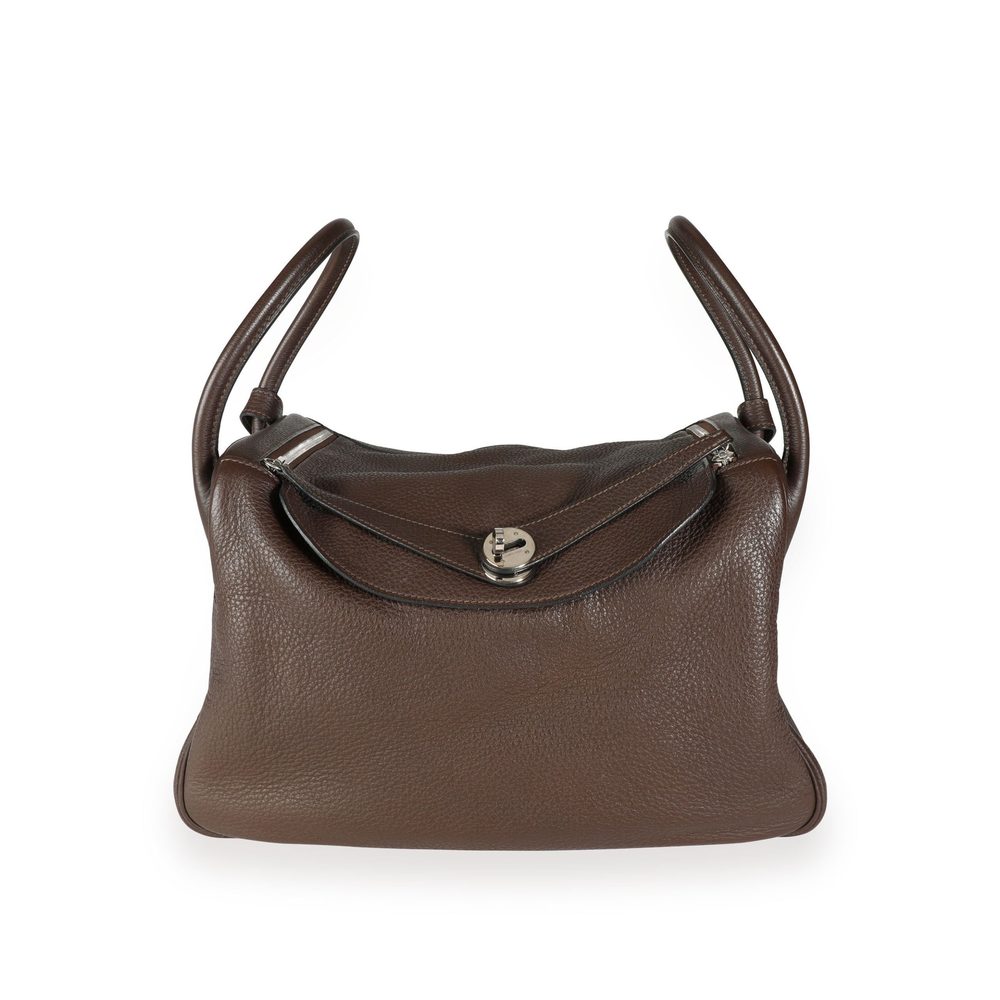 Hermes Chocolat Cl√©mence Leather Lindy 34 PHW